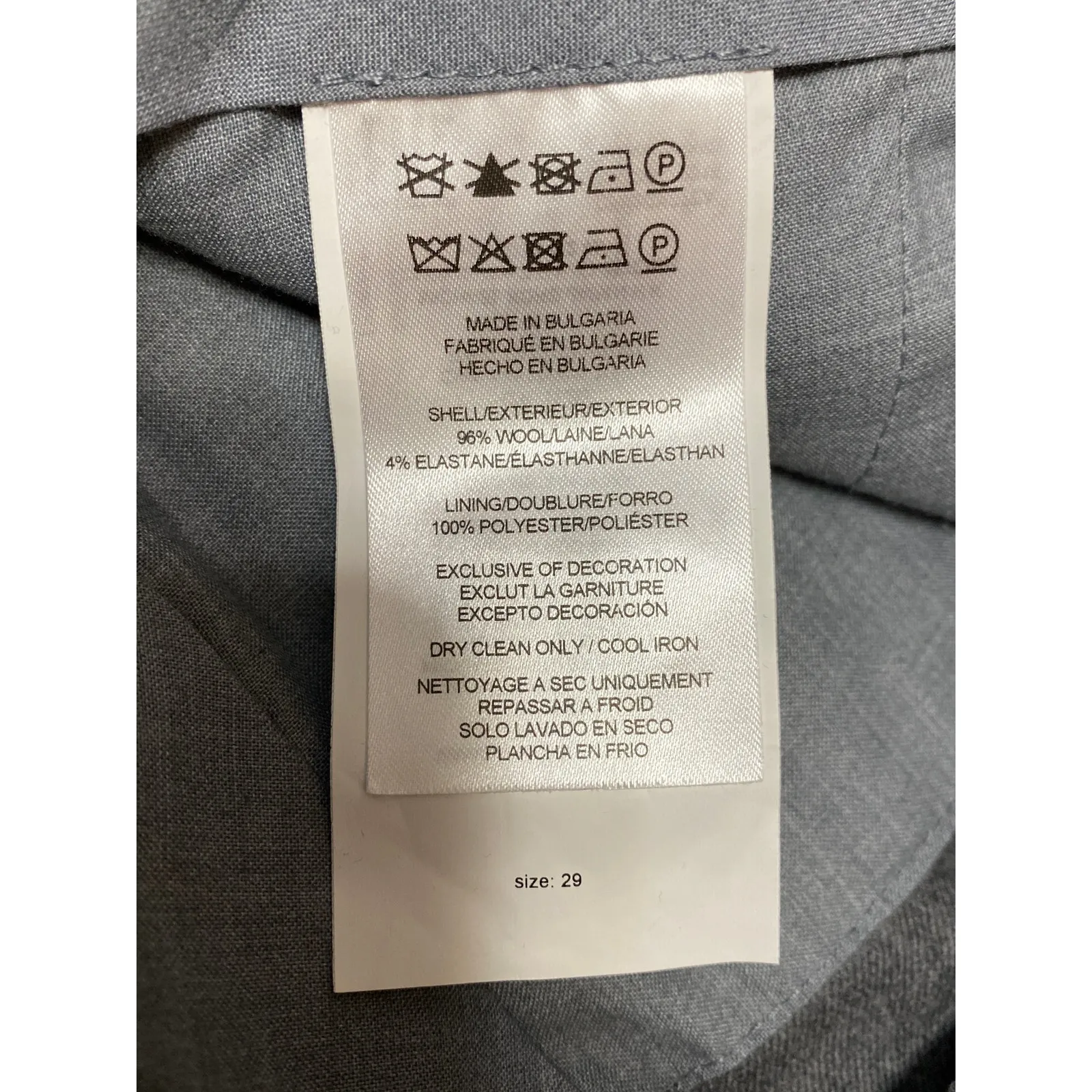 Michael Kors Gray Pleated High Rise Slim Fit Straight Leg Trouser Dress Pants 29 - Image 3