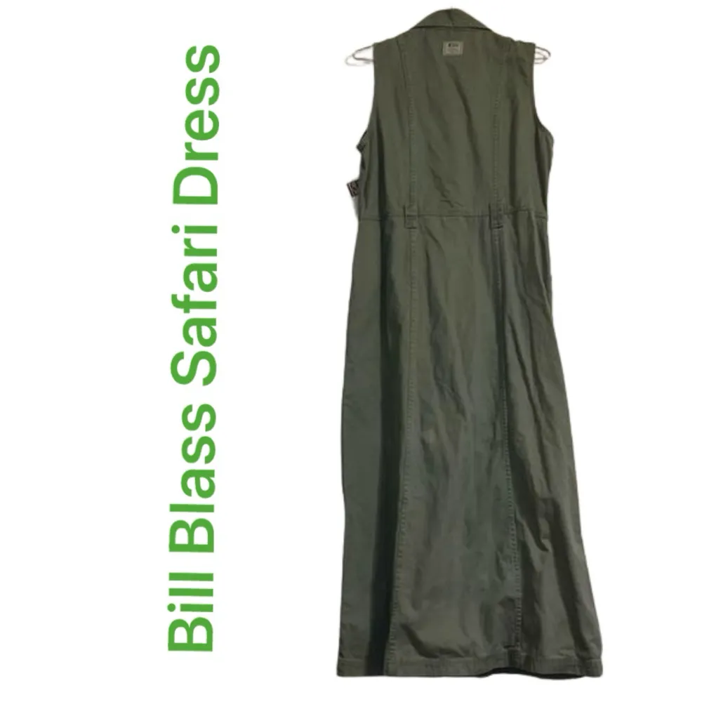 Deadstock NEW Vintage Bill Blass jean denim jean jumper dress 90s safari dress Size M - Image 3