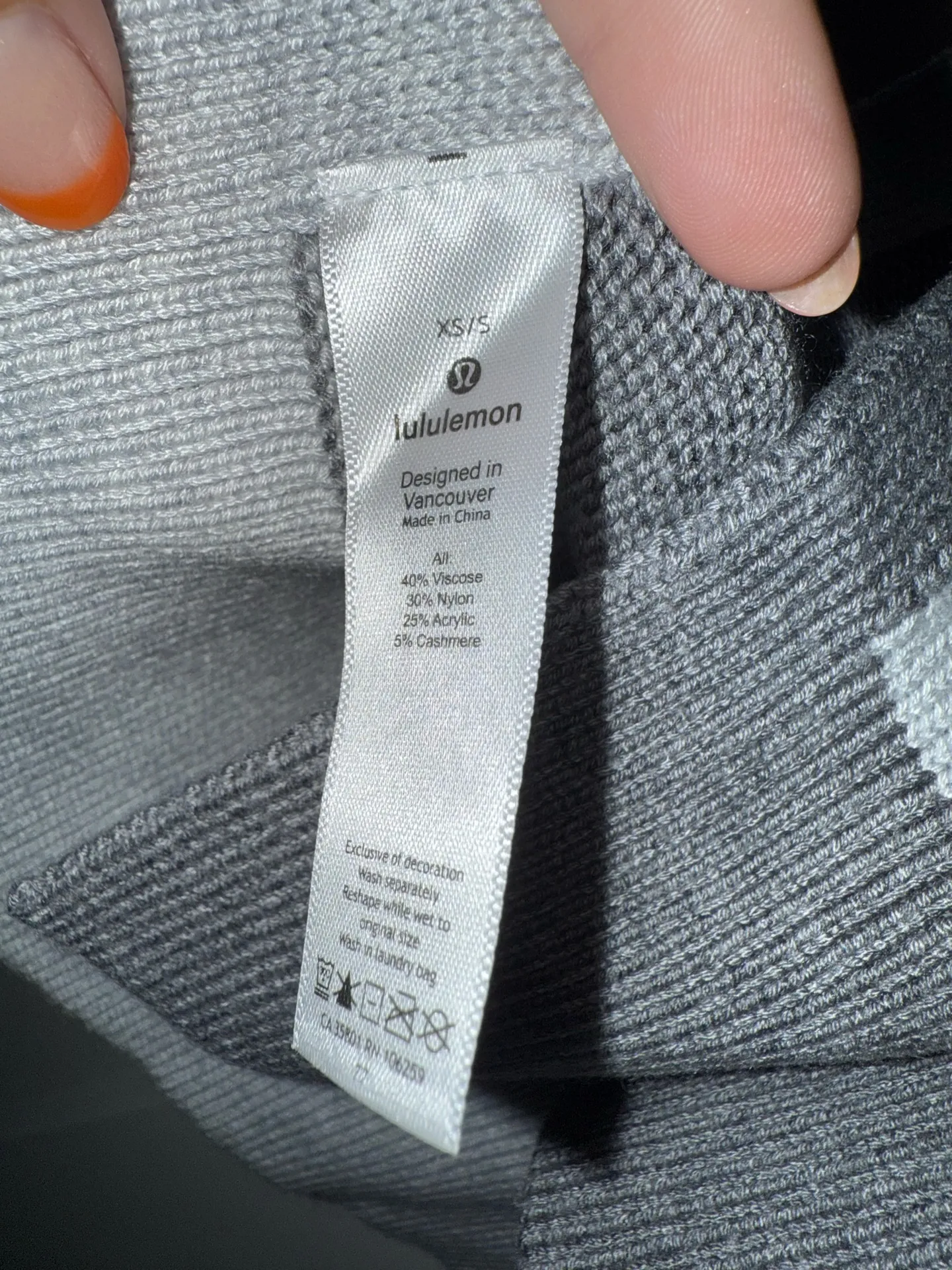 Lululemon Opened Up Poncho Sweater Grey with Dark Gray - Image 3
