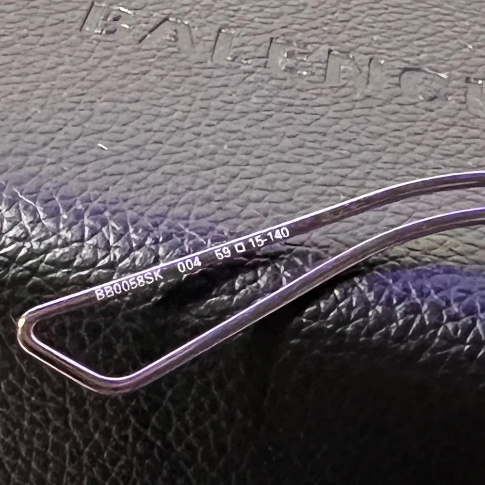 New Balenciaga BB0058SK Large Elegant Gray Sunglasses 59mm - Image 7