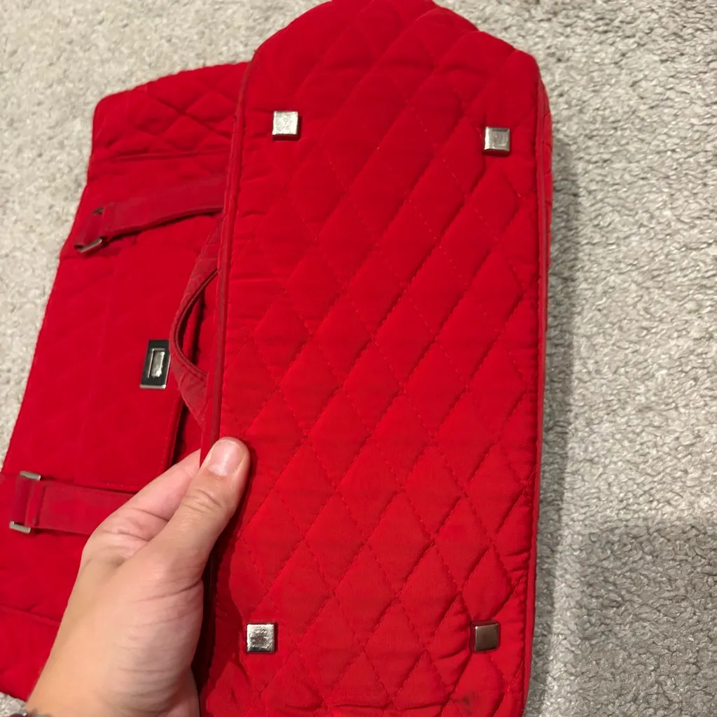Vera Bradley Red Quilted Tote - Image 5