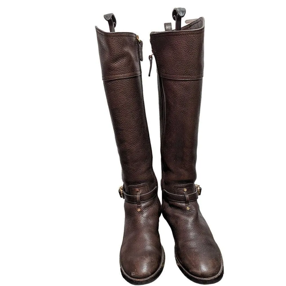 Tory Burch marlene riding boot in brown size 6 - Image 7
