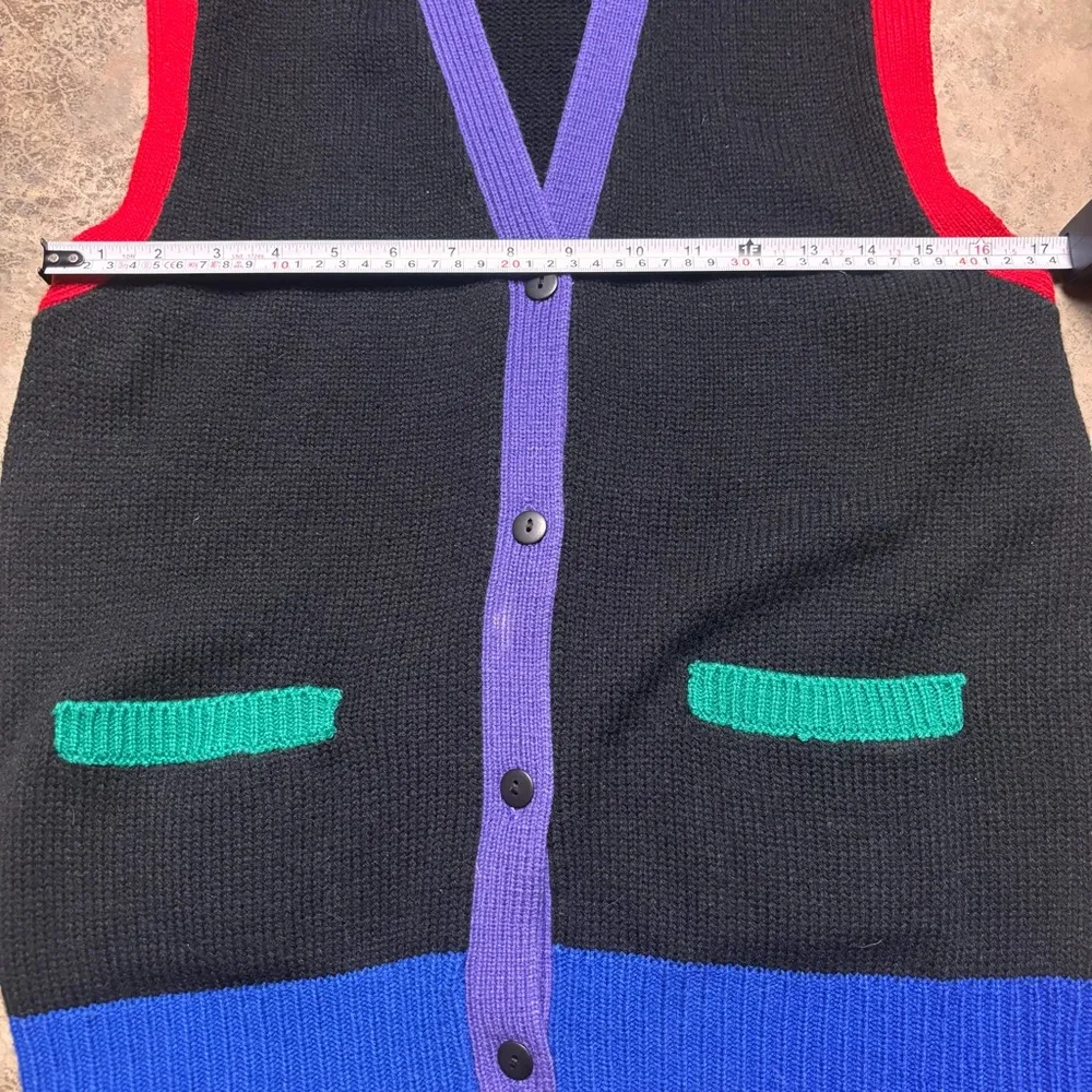 Vintage 80’s Cheryl Tiegs Sweater Vest Black Size M - Image 4