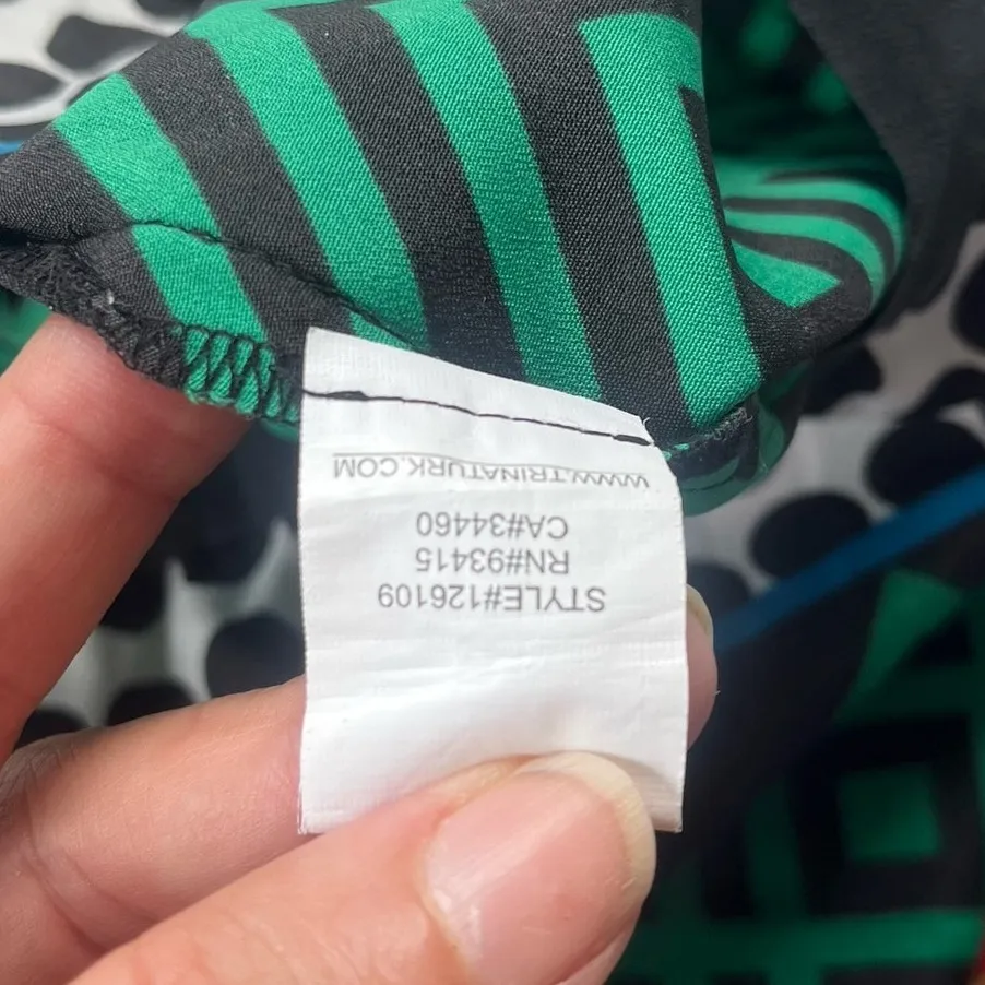 Trina Turk Sleeveless Geometric Womens Top Sz 0 Y2K Mod Retro Preppy Polka Dots - Image 14