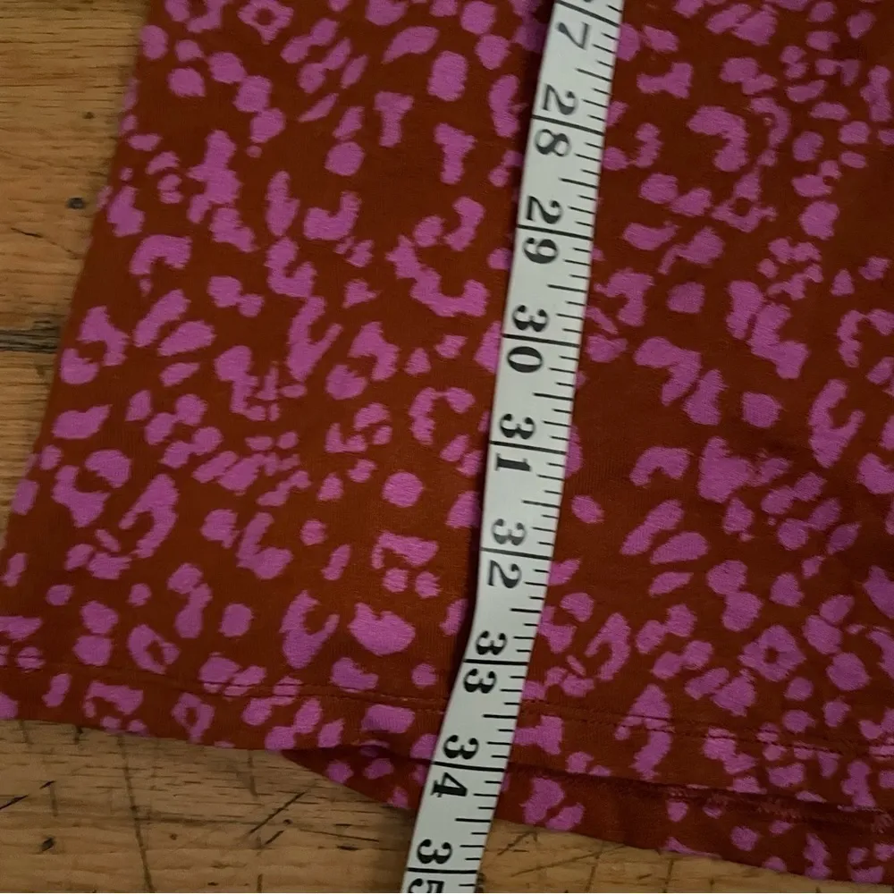 Free People Pink Leopard Mini Dress Size Medium - Image 8