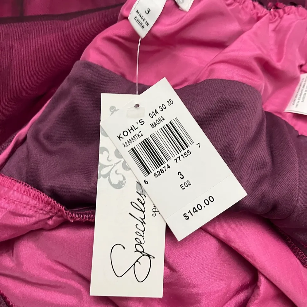 Strapless Pink Sequin Prom Dress Size 2 - Image 2