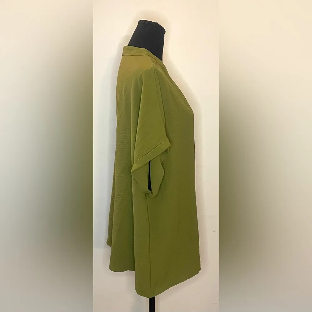 Eytino- Womens Top V Neck Short Sleeve Dressy Casual Blouse Work Shirts Size XXL - Image 3