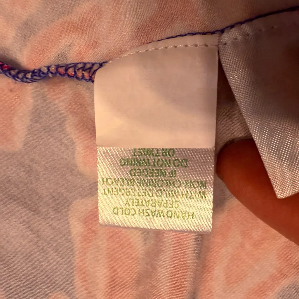 Lilly Pulitzer Lolita strapless midi dress Blue Pink SIZE M Medium Padded Chest - Image 9