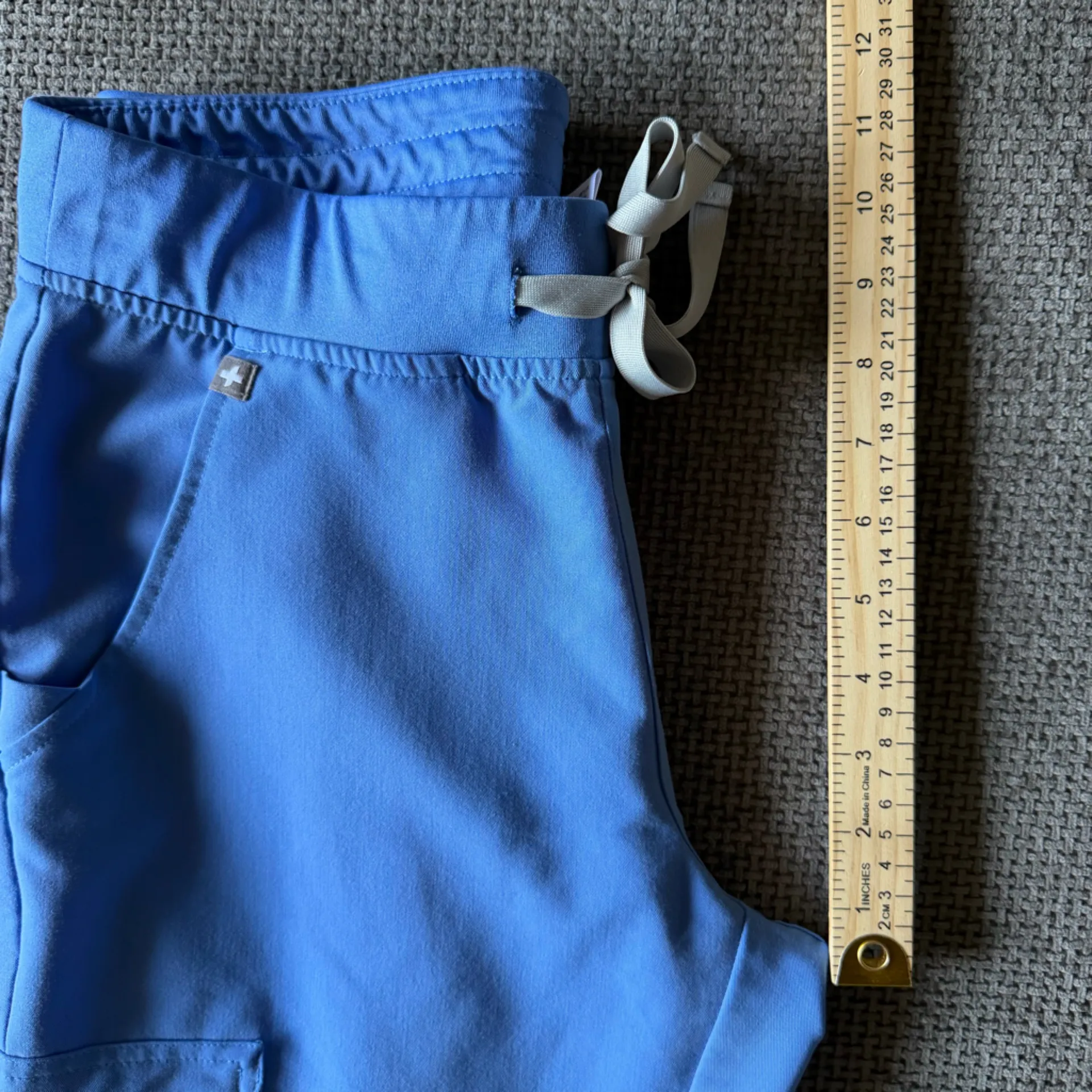 FIGS Zamora Small Blue Jogger Scrub Pants S/P Womens Medical Uniform Petite - Image 8