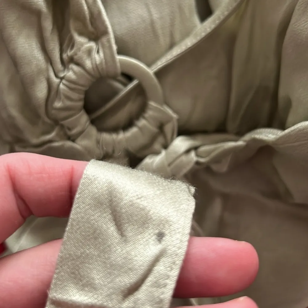 Anthropologie Sage Green Keyhole Top - Image 4