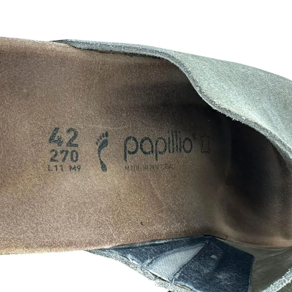 Papillo Namica Wedge Heel Slide in Gold Leather Size 42 - Image 6