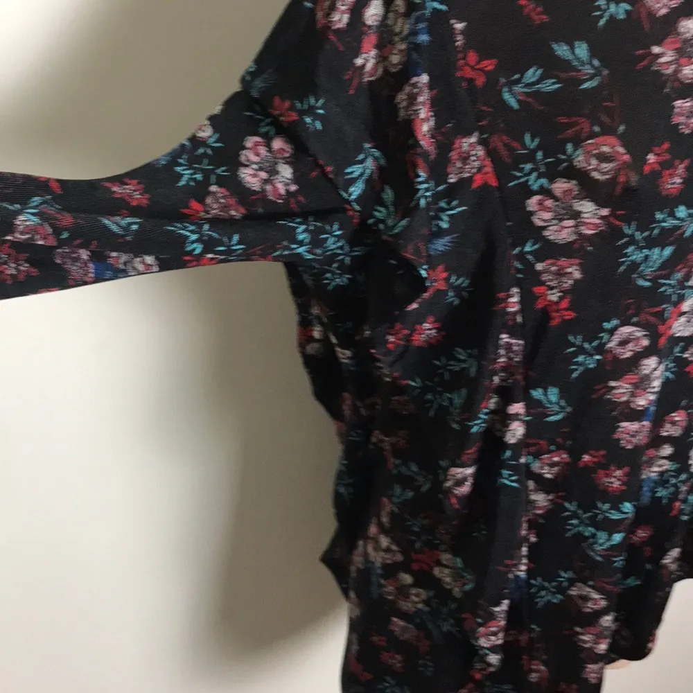 Free People Dock Street Black Floral Ruffle Shirt - Image 7