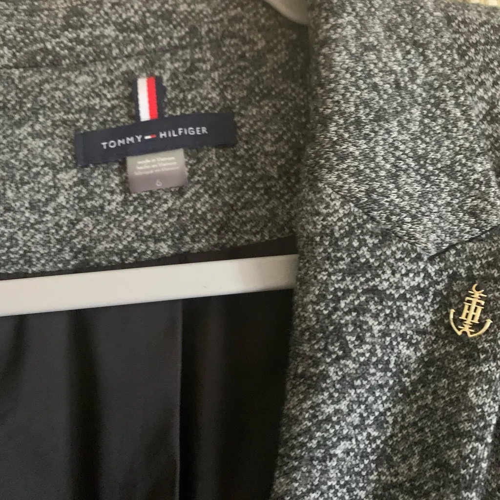 Tommy Hilfiger Blazer Formal Wear Fall Old Money Women Size 6 Grey - Image 2