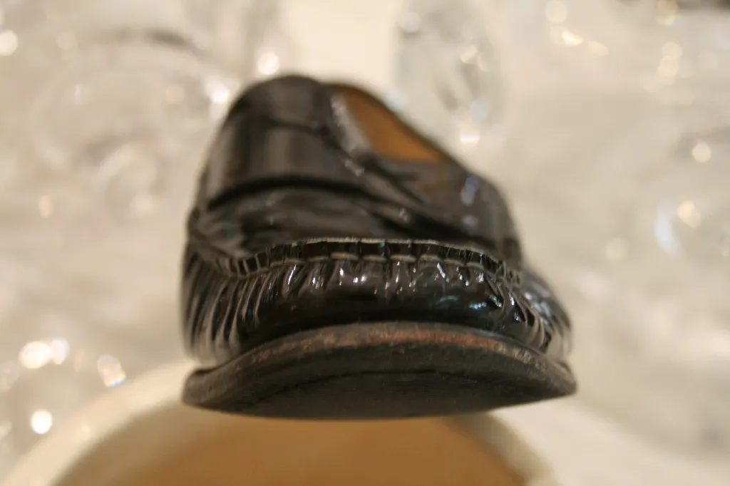 Cole Haan Patent Black Leather Penny Loafers - Image 12