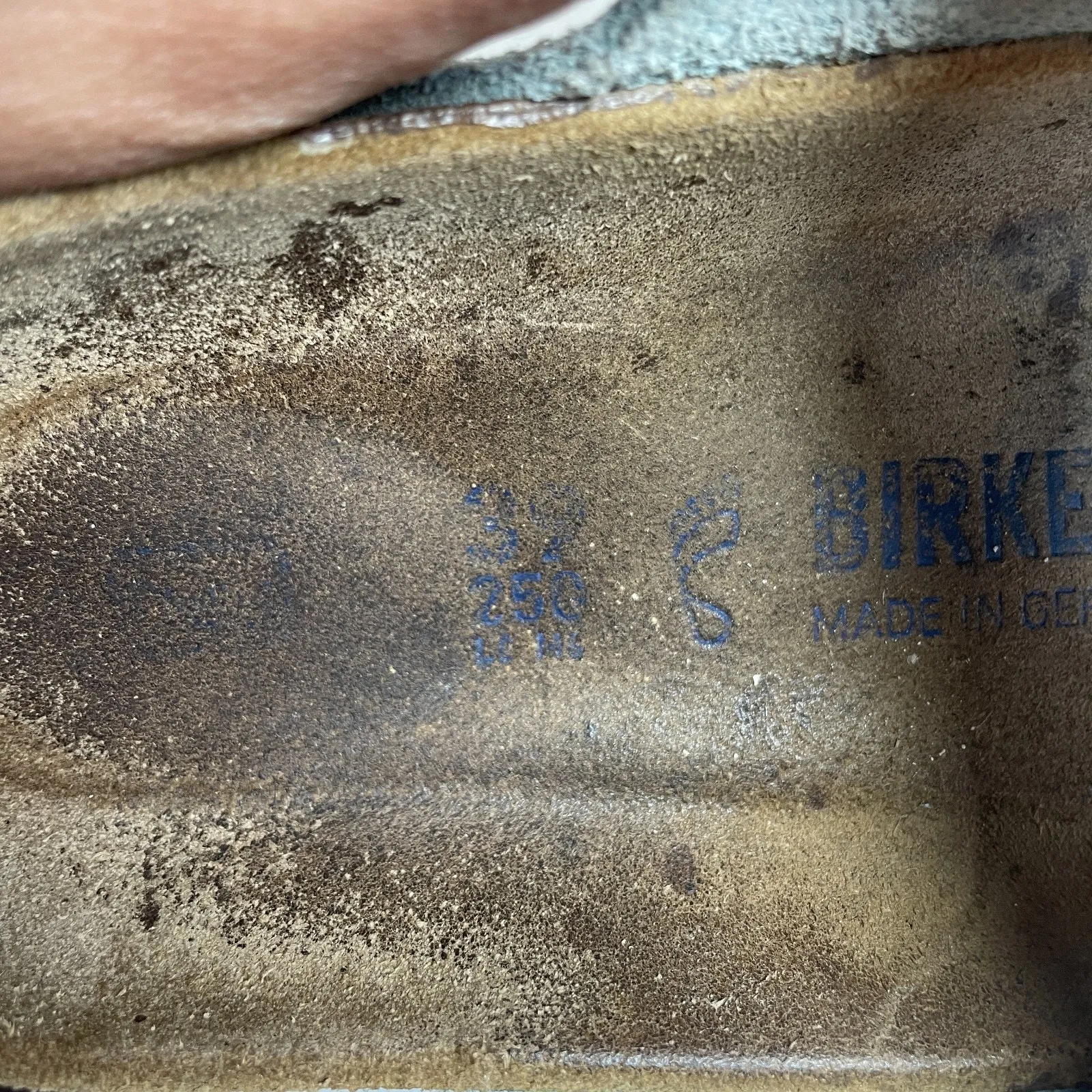 Birkenstock Sandals Sz 39 Arizona Light Blue Suede Soft Footbed Comfy - Image 7