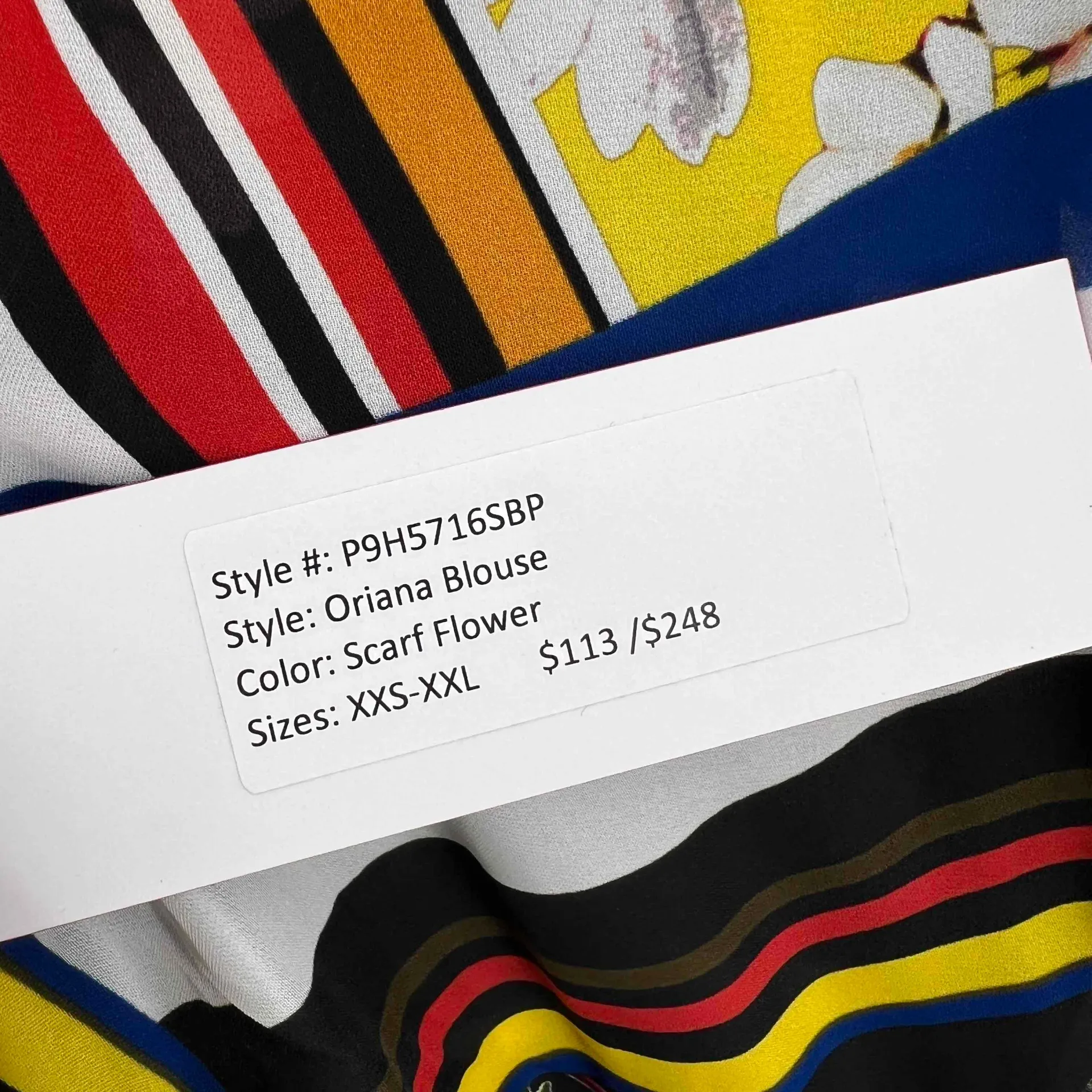 Parker Scarf‎ Flower Oriana Blouse Floral Print Long Sleeve Silky Small New - Image 8