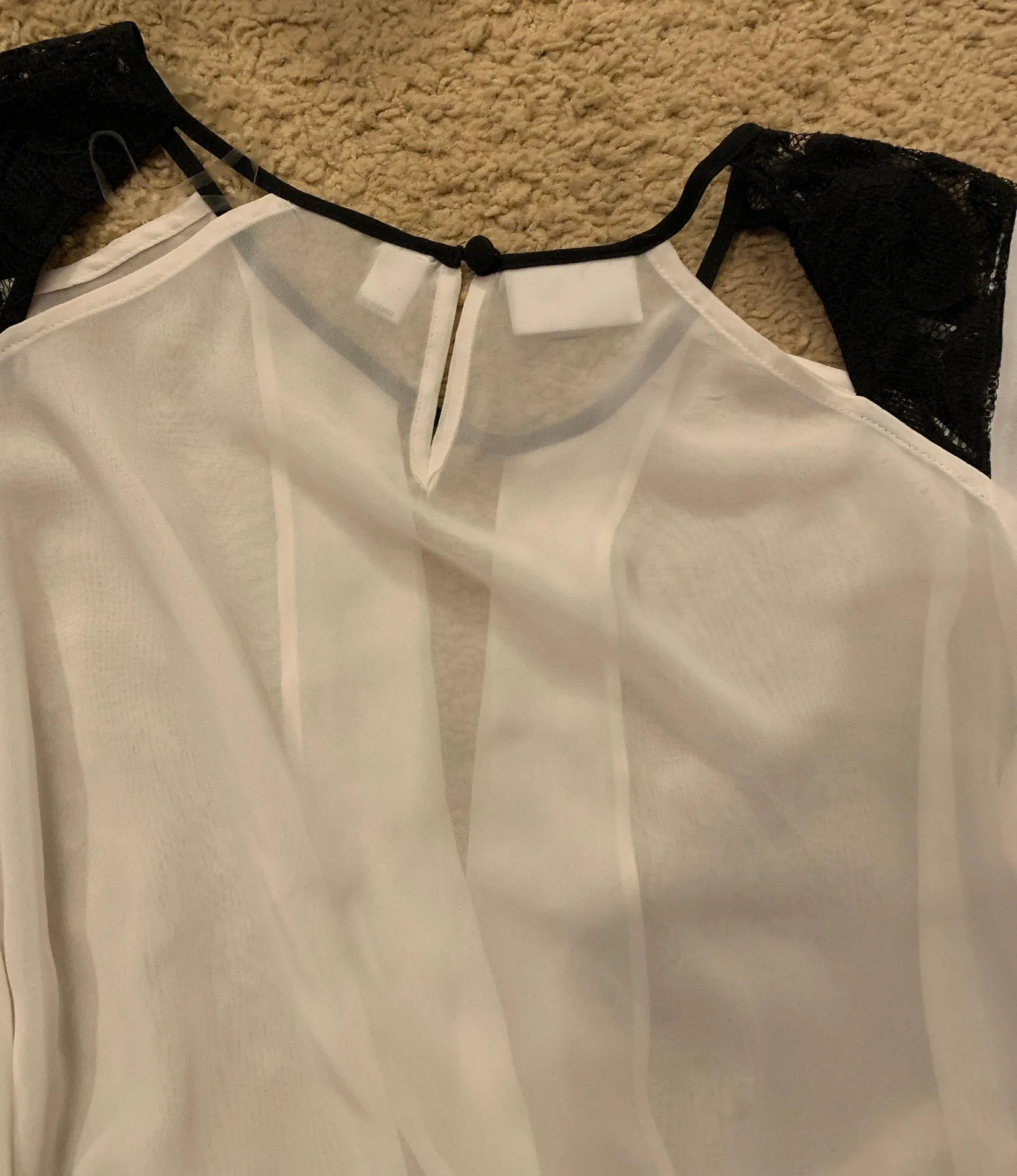 Sheer White Blouse - Image 3