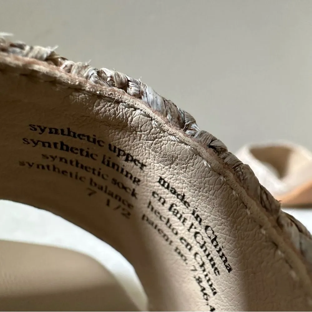 Seychelles Simple In Pleasure Tan Woven Raffia Sandal Size 7.5 Beach Vacation - Image 6