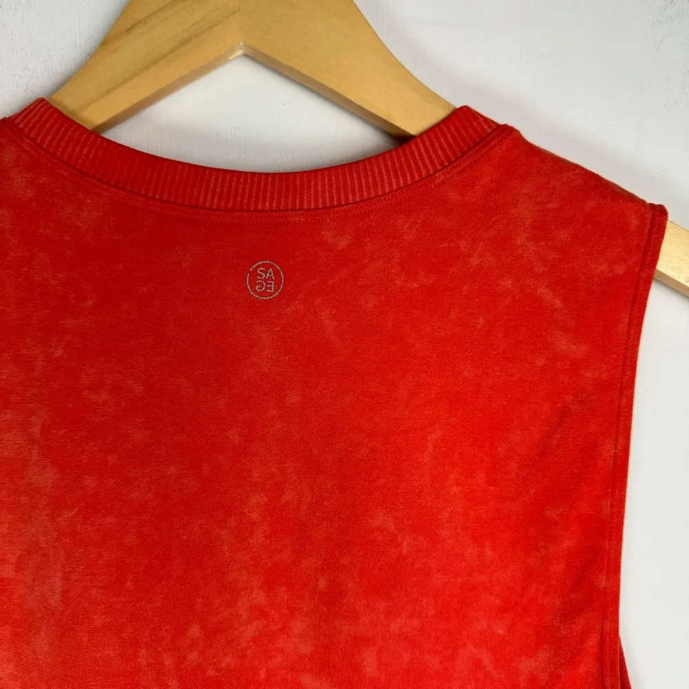 Sage Collective Cutout Tank Sz Small Mineral Wash Athletic Casual Top - Image 8