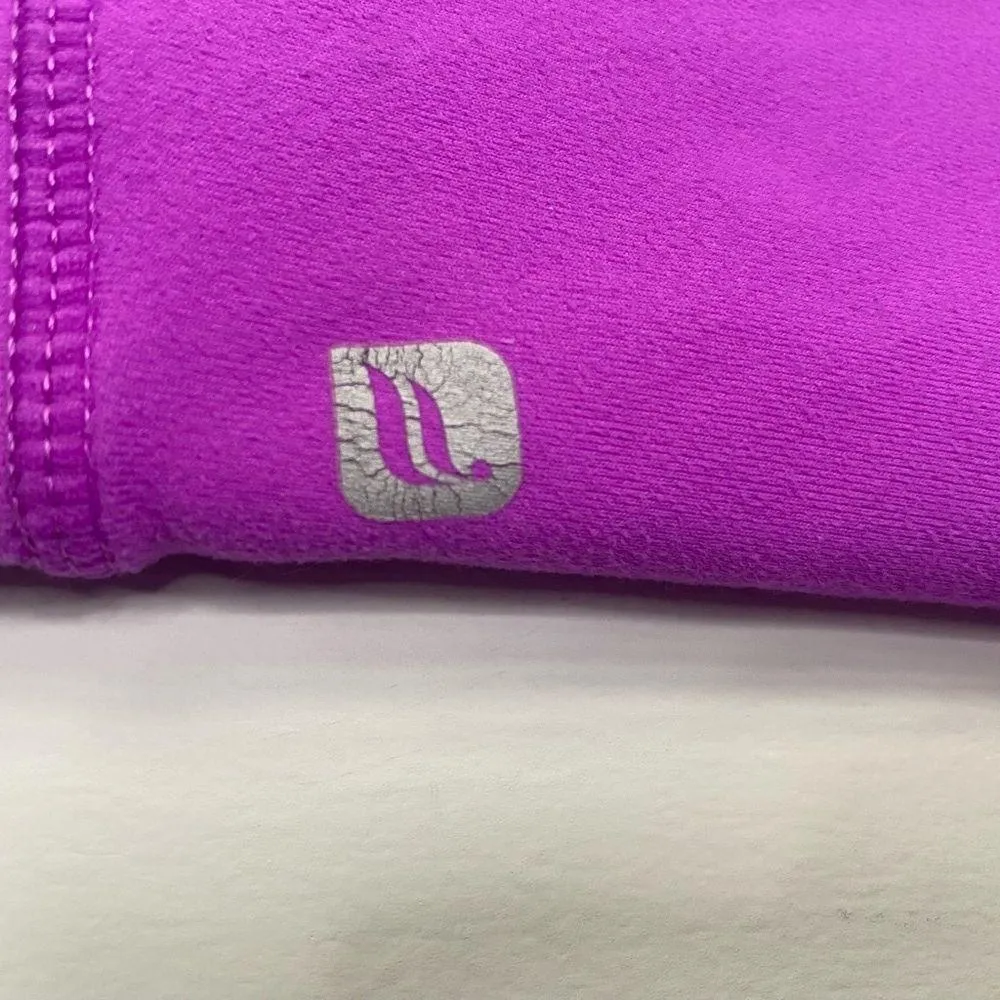 Fabletics Bright Purple Mid Rise Cropped Capri Tight Leggings Powerhold Size XS - Image 5