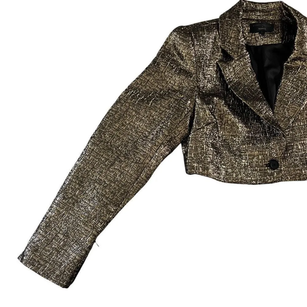 Michael Costello x REVOLVE‎ Washington Jacket in Black & Gold - Image 5