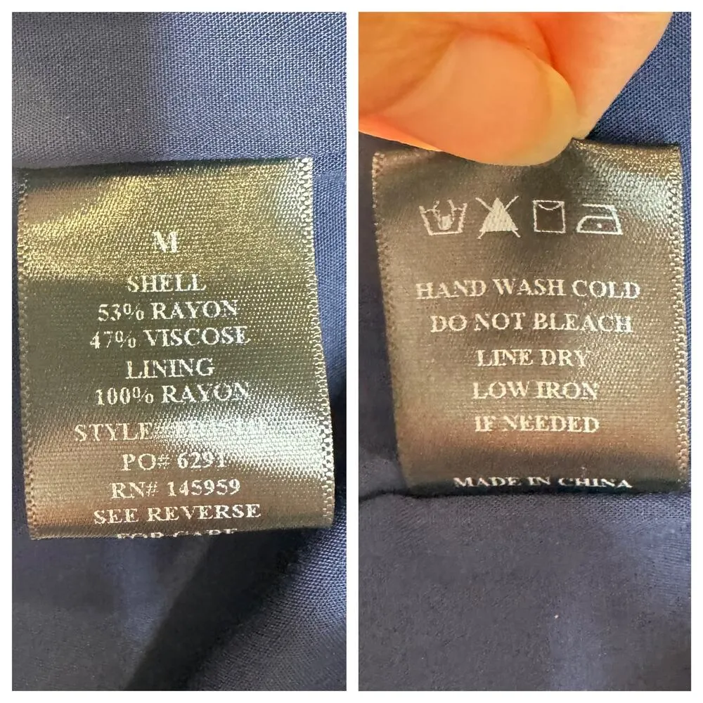 VICI More Sun Days Blue Floral Wrap Mini Dress Vneck Short Sleeve Size Medium - Image 10