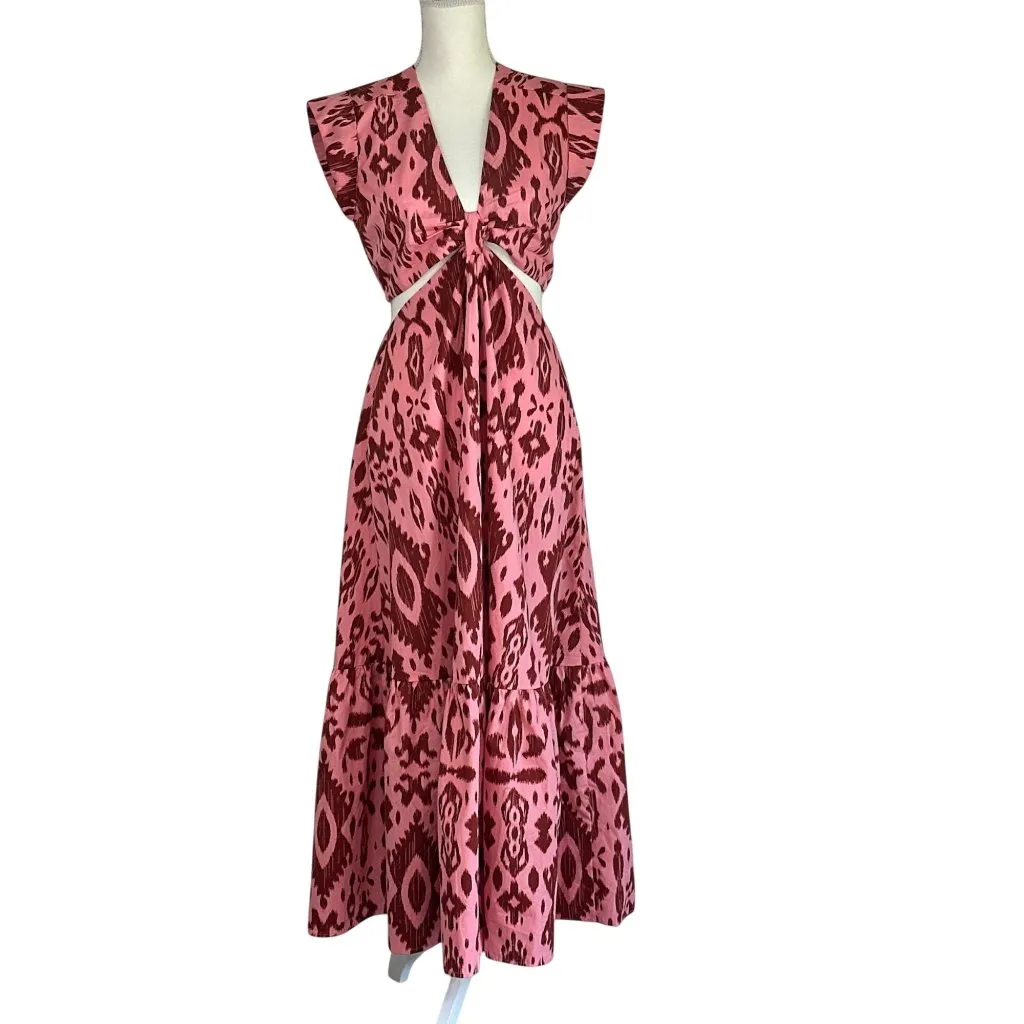 Steve Madden Got Your Batik Dress in Burnt Umber Medium New Womens Gown Maxi - Image 4