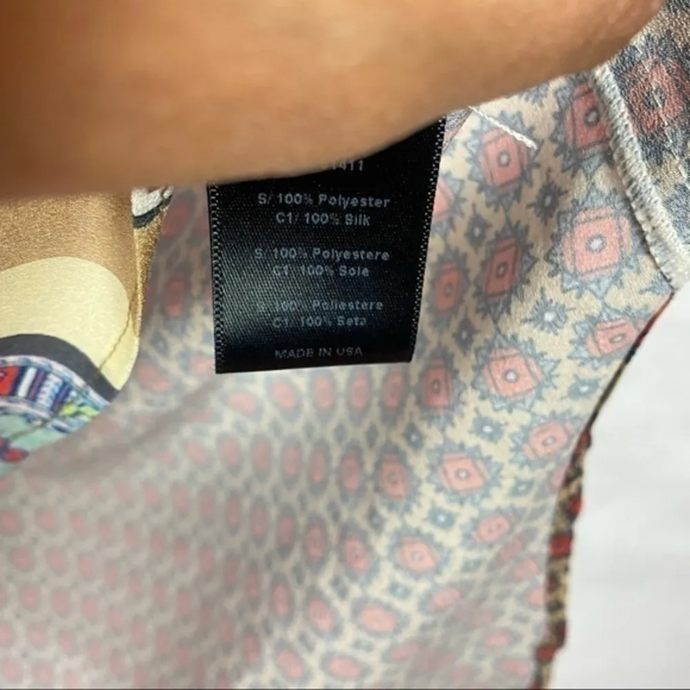 Clover Canyon  Lightweight Multicolored Printed Long Sleeve‎ Blouse - Image 9