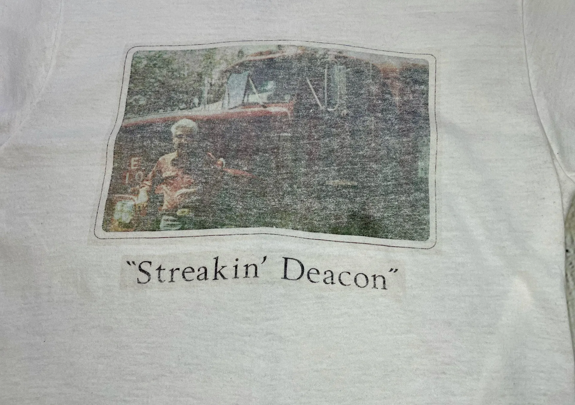 Vintage Single Stitch Streakin’ Deacon Ringer Tee - Image 6
