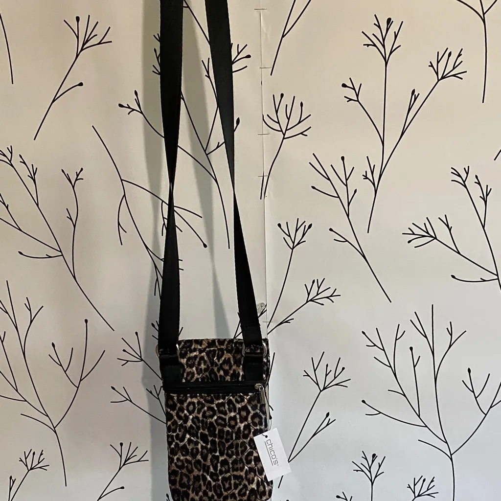 Chico's  Leopard Print Bag with Black Strap - Image 2