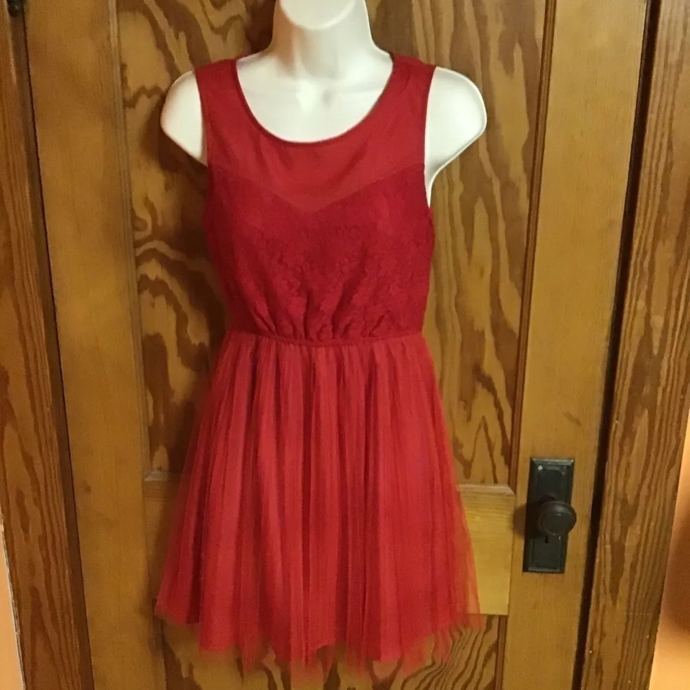 TCEC Red dressy sexy lace mini dress - Image 6