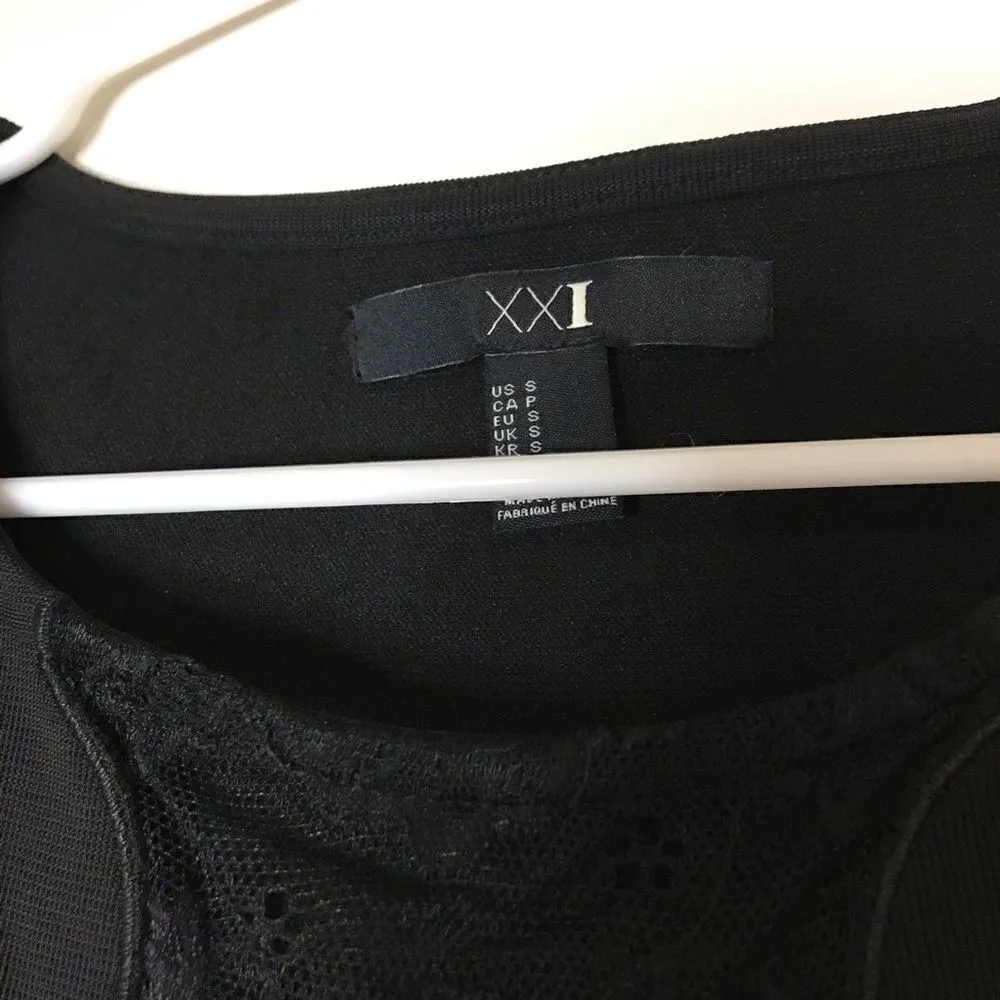 Forever 21 Black Lace Cutout Bodycon mini Dress - Image 3