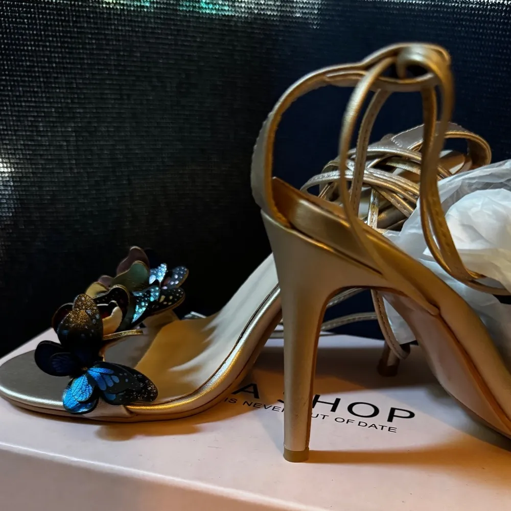 Butterfly Ankle Wrap Stiletto High Heels Lace-up Heeled Sandal *new! Size 7 - Image 10