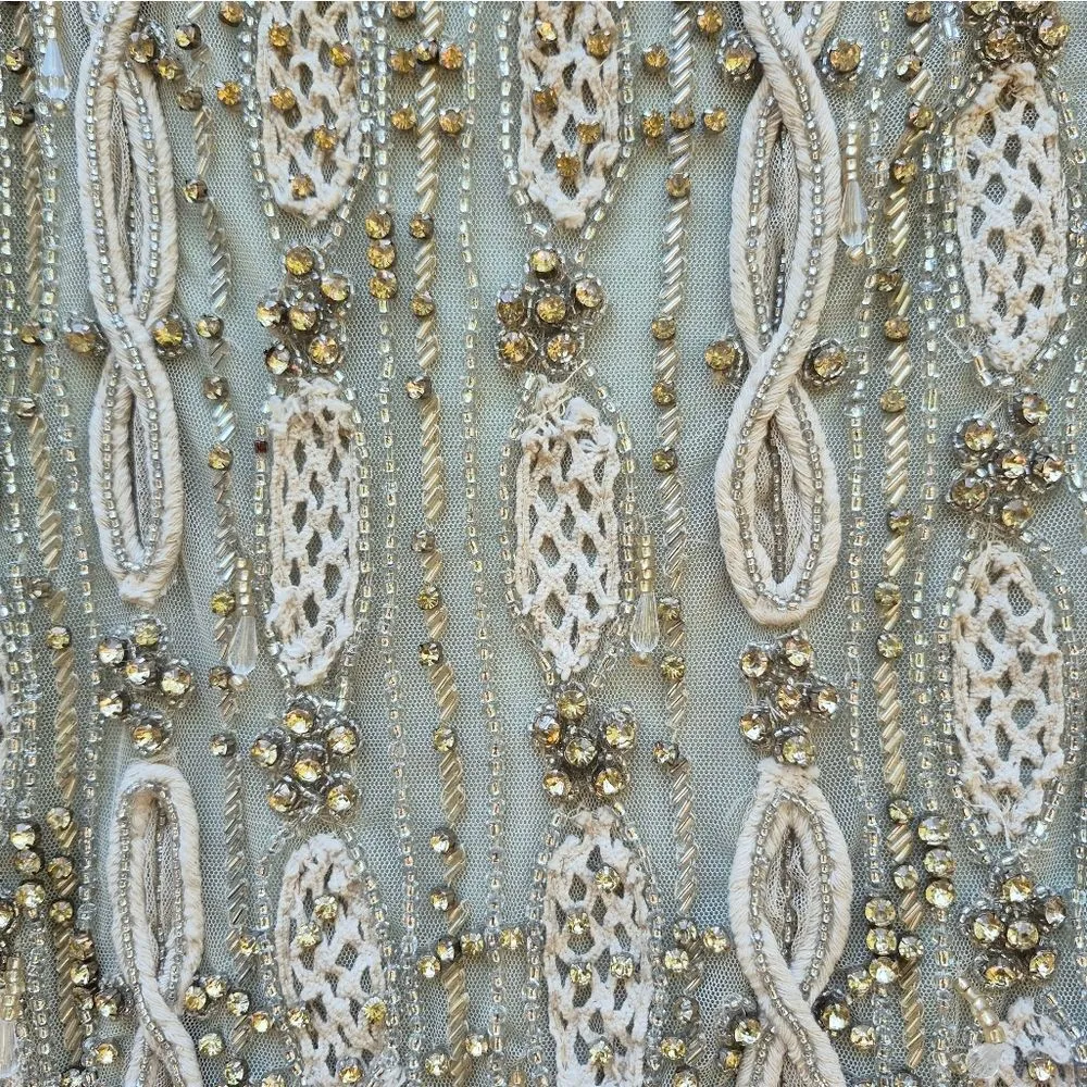 MAC DUGGAL 10077 Green Embellished Mesh Long Sleeve A Line Gown - Image 11