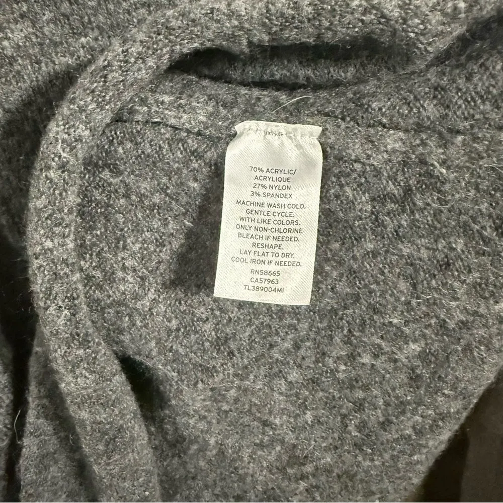 Leith Gray‎ Turtleneck Sweater Textured Knit - Image 4