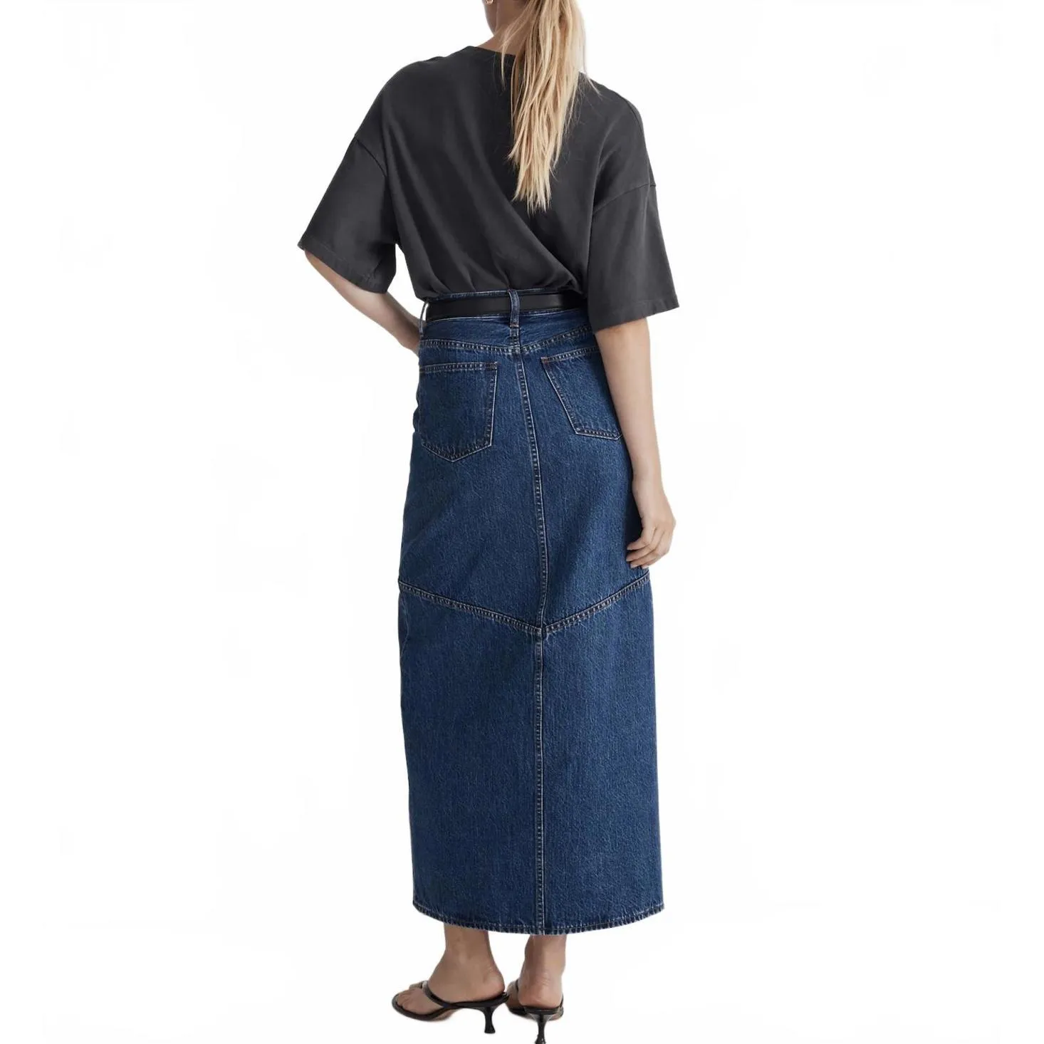 Madewell Denim Mid-Rise Maxi Skirt Pineland Wash NWT Size 24 - Image 5