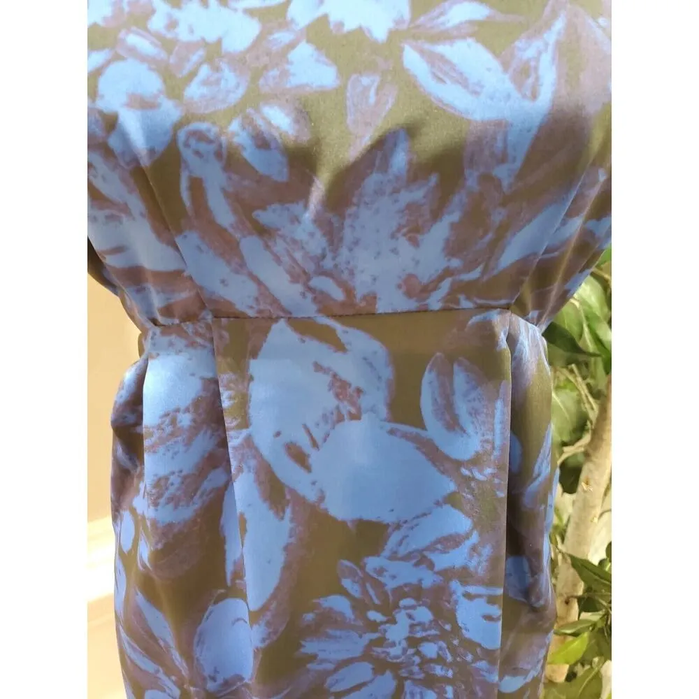 Simply Vera Women's Blue Polyester Round Neck Sleeveless Knee Length Dress 14 - Image 3