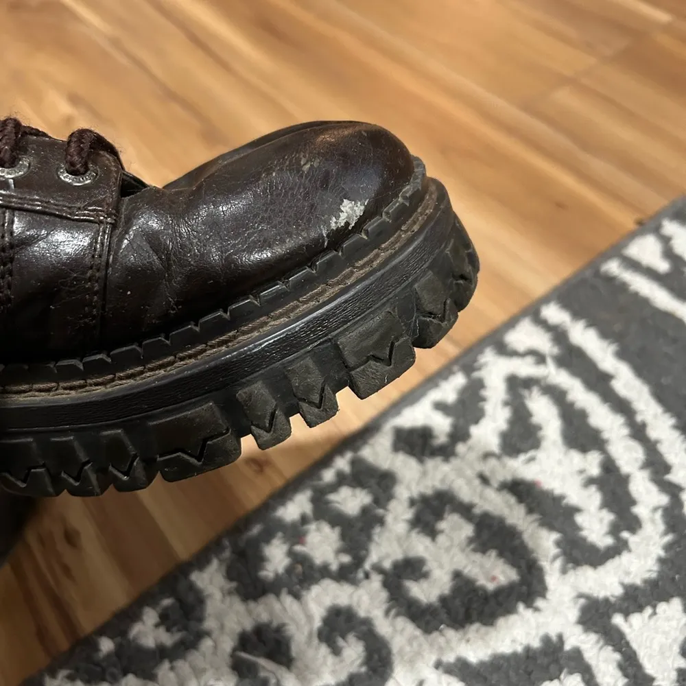 Candies Dark Brown Leather Platform 90s Oxfords Shoes Size 9 - Image 4