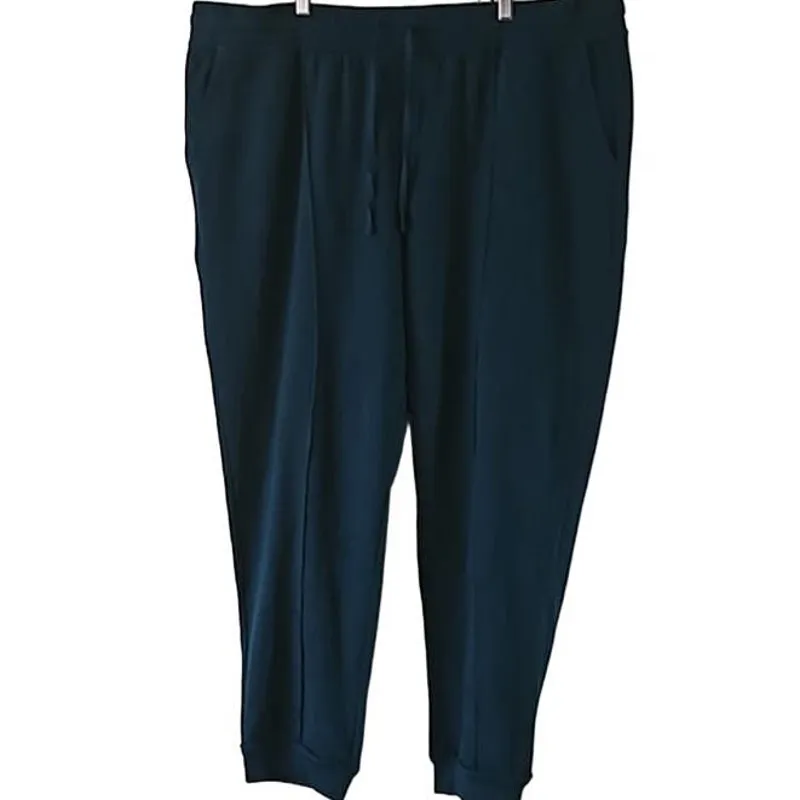 Sonoma Women's Dark Green Pull-On Jogger Pants with Pockets - Size 2X NWT - Image 2