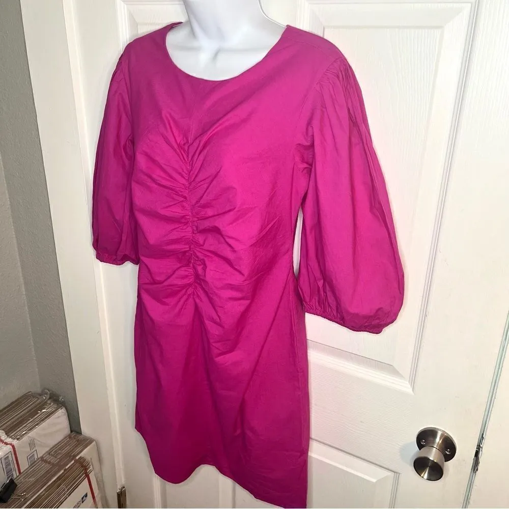 FREE PEOPLE Cotton Hope Mini Dress Fuchsia Pink Fantastic S - Image 6