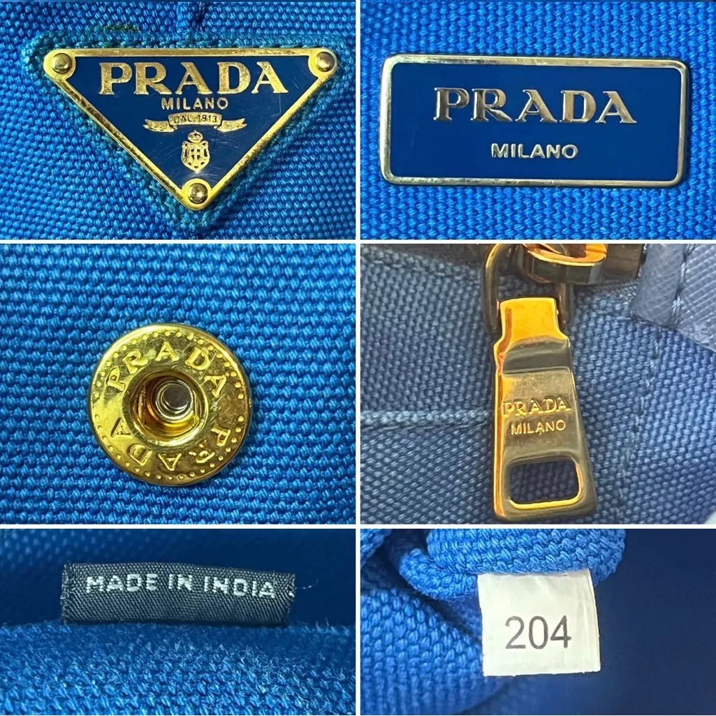 Prada  Canapa Canvas
Tote Bag - Image 7