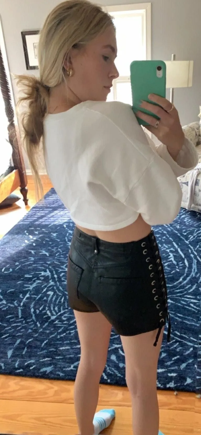 BLANK NYC Leather Shorts - Image 3