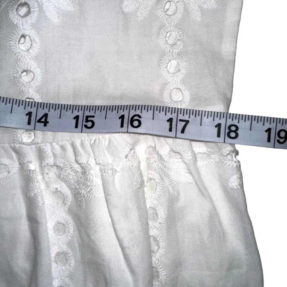 PilyQ Clarissa Eyelet White Cover Up Beach Dress XS/S - Image 8