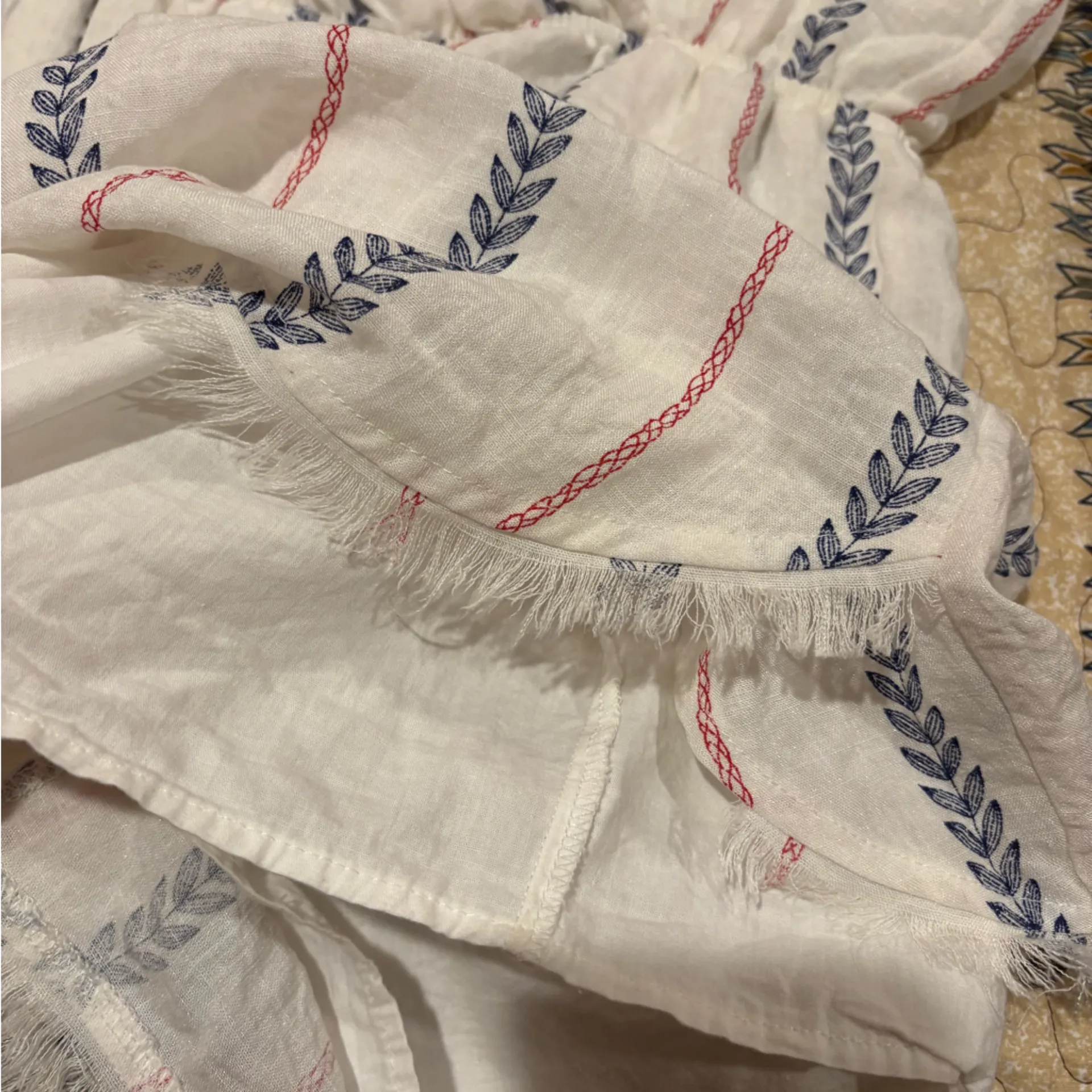 Anthropologie Moon River Wynnifred Blue & White Striped Off-the-Shoulder Romper - Image 8