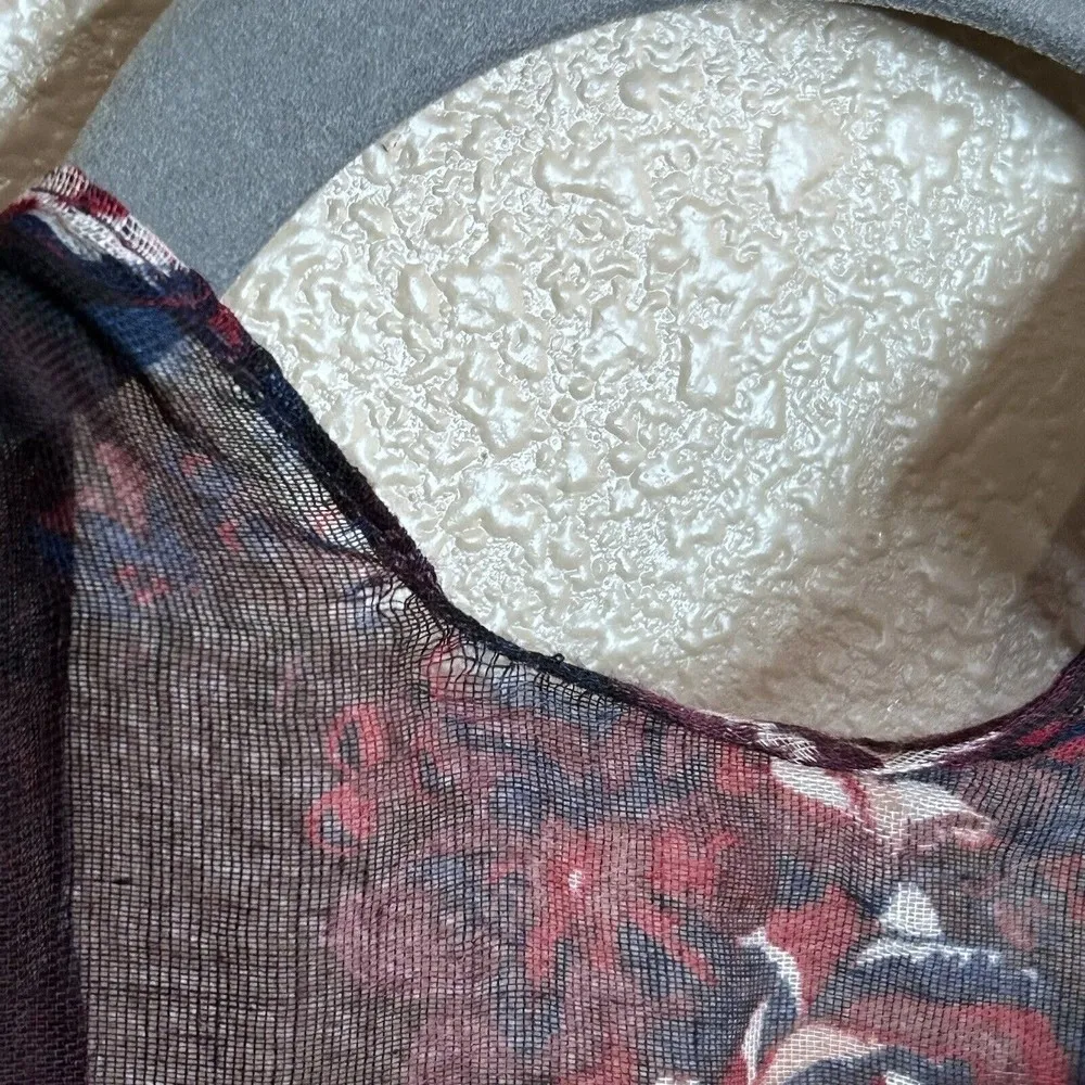 Floral Kimono‎ Top Fringe Hem Womens One Size Lightweight Duster Long Multicolor - Image 7