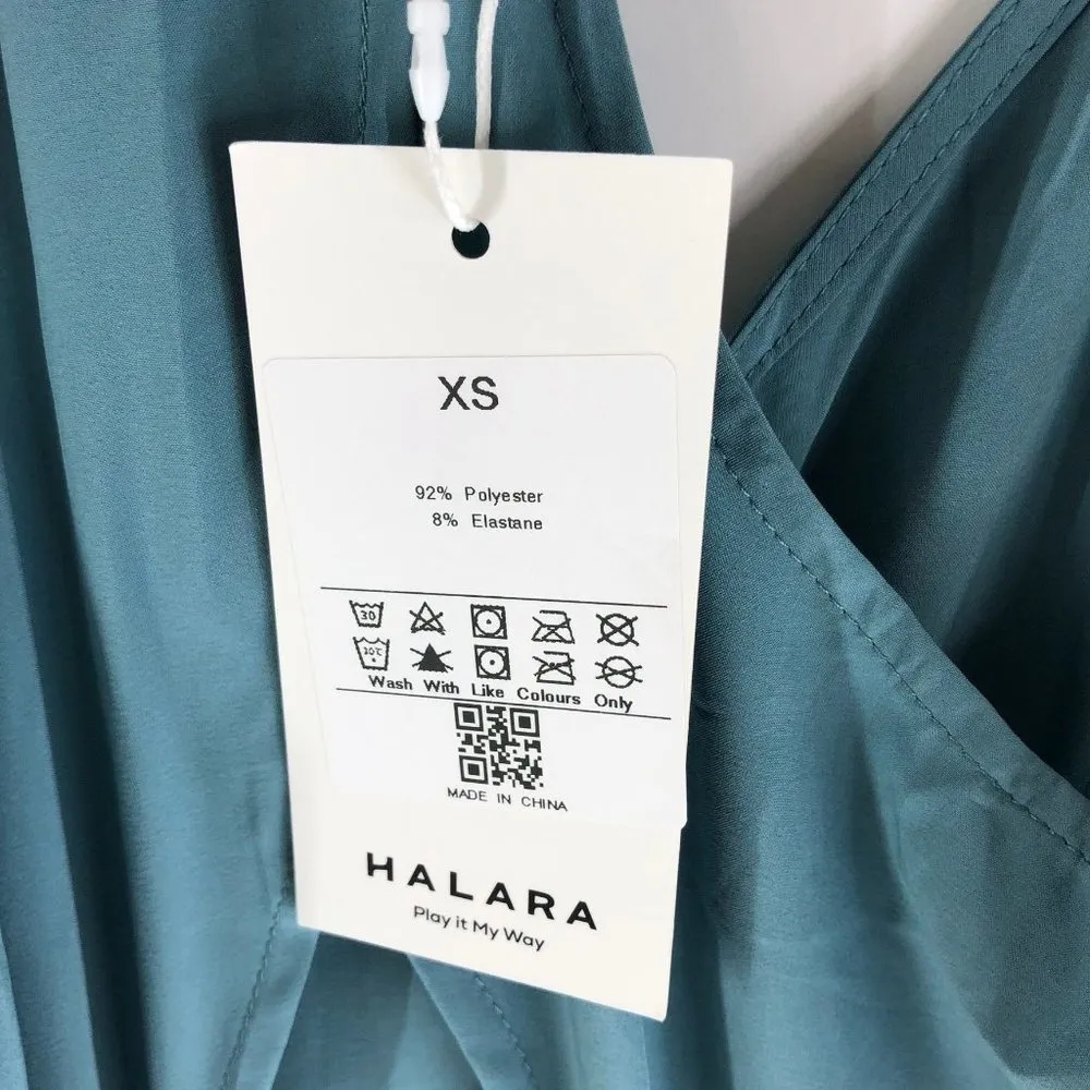 Halara Breezeful Adjustable Strap Cut Out Side Pocket Pleated Mini Dress Blue XS - Image 8