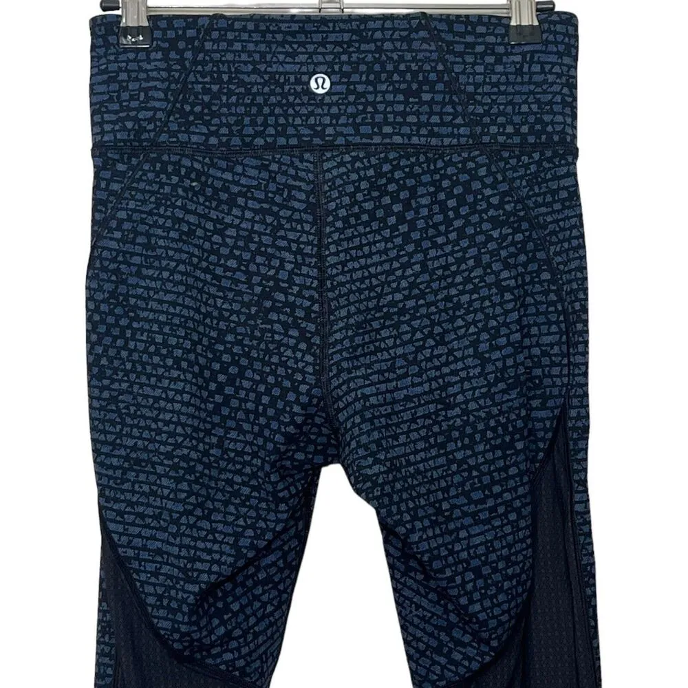 Lululemon Deep Breath Crop 21in Leggings Alberta Lake Teal Shatter Weave Desert - Image 2