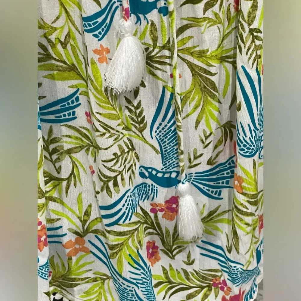 Versona Tropical Bird Print Swim Coverup - One Size Fits All - NWT - Image 5