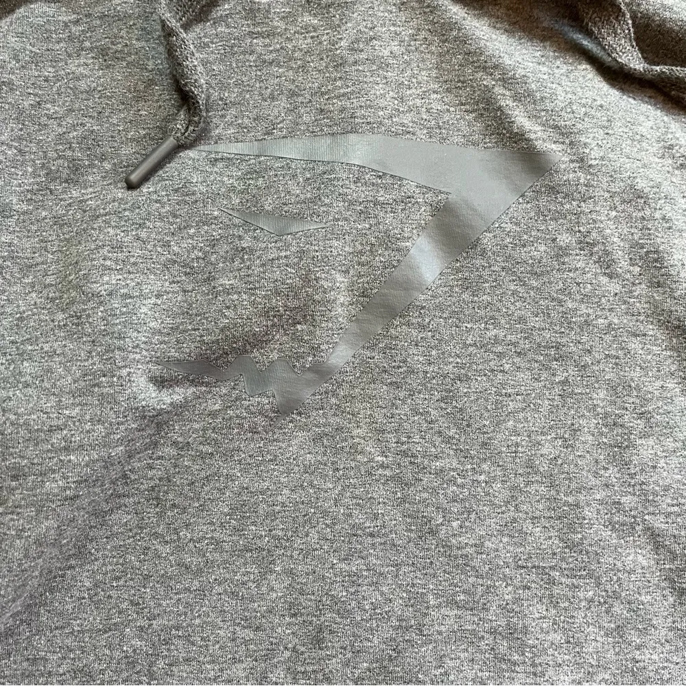 Gymshark cropped petal back gray hoodie size small - Image 3