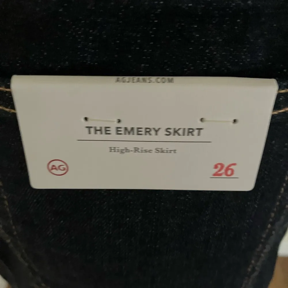 AG Skirt Womens Emery High-Rise Skirt Knee Length Pencil Stretch Blue Denim - Image 11